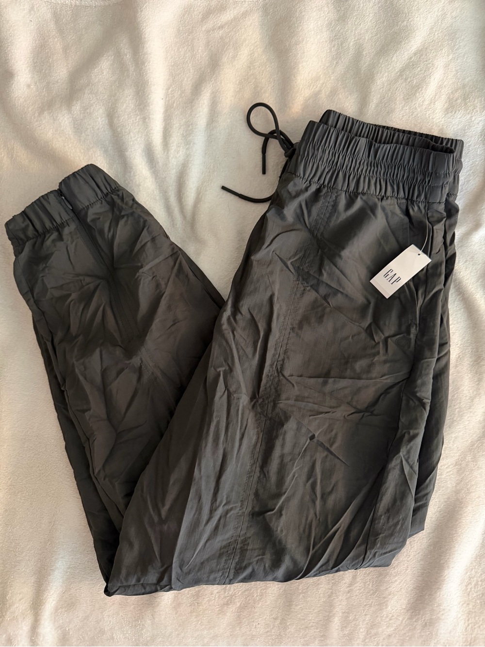 GAP Fit Gray Track Jogger Pants with Drawstring Waist